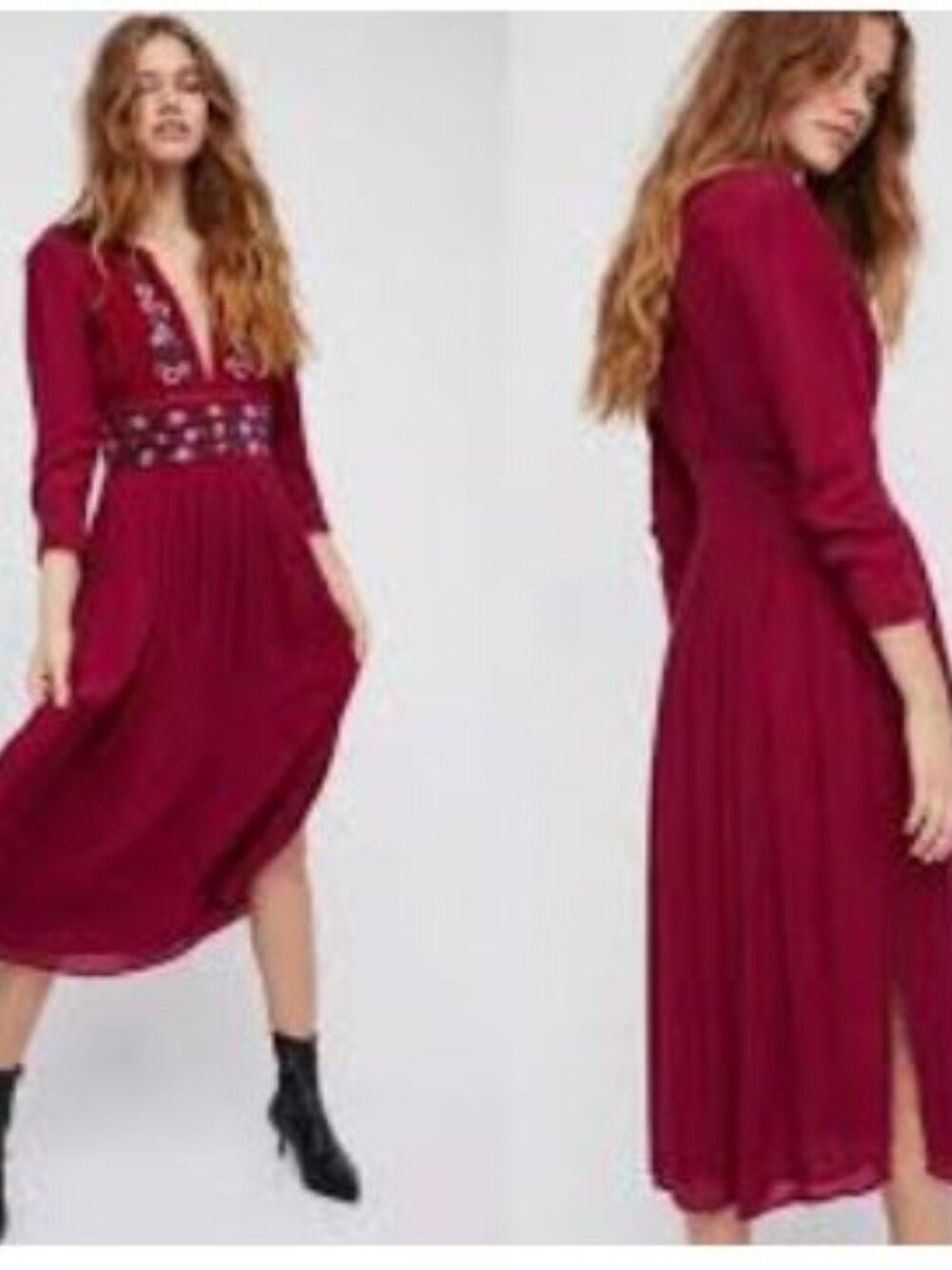Free People Flora Midi Dress Size XS NWT